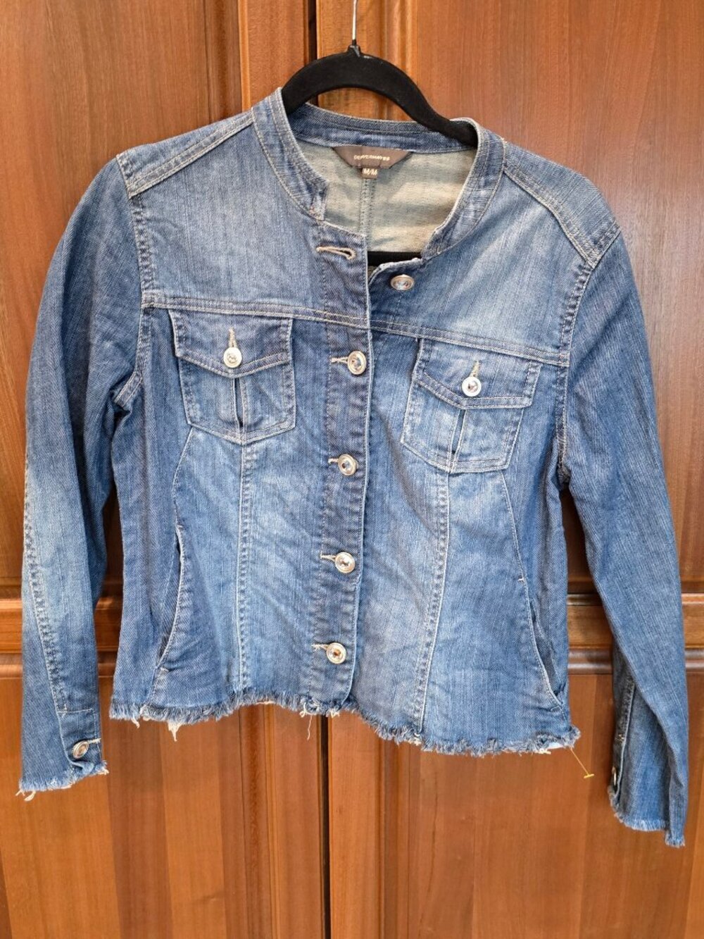 DENVER HAYES Mock neck Denim jacket medium women